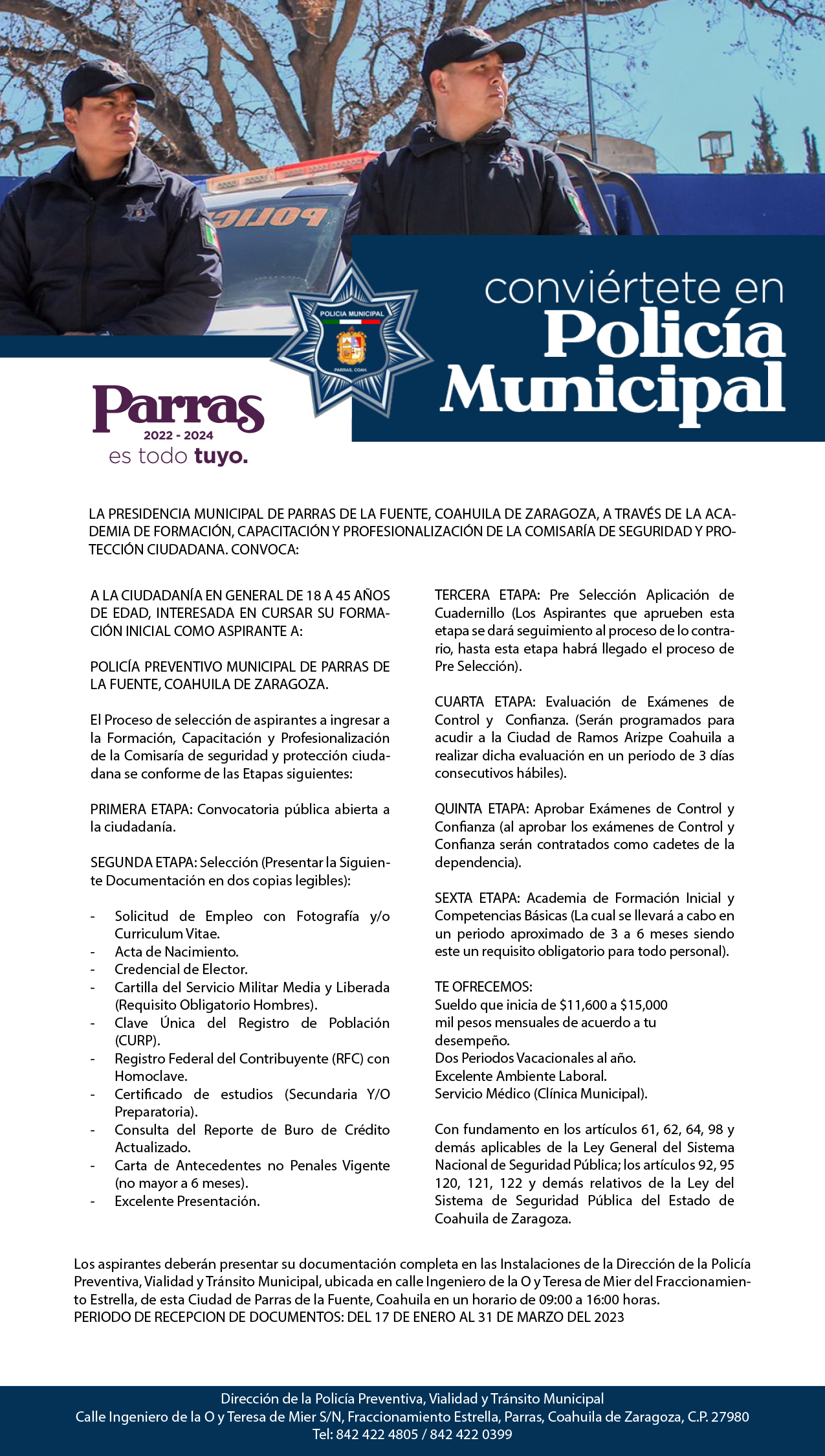 Policia Gobierno de Parras, Coahuila